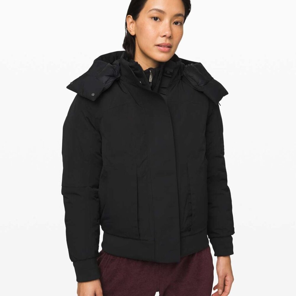 Lululemon Winter Warrior Bomber - Black 10 down